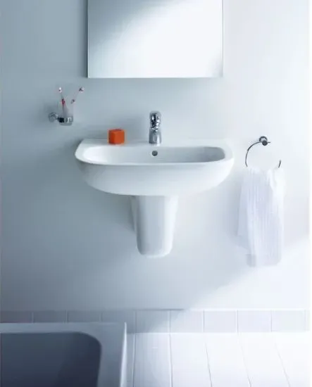 Duravit D-CODE, závesné umývadlo, pologuľaté, keramické, biele