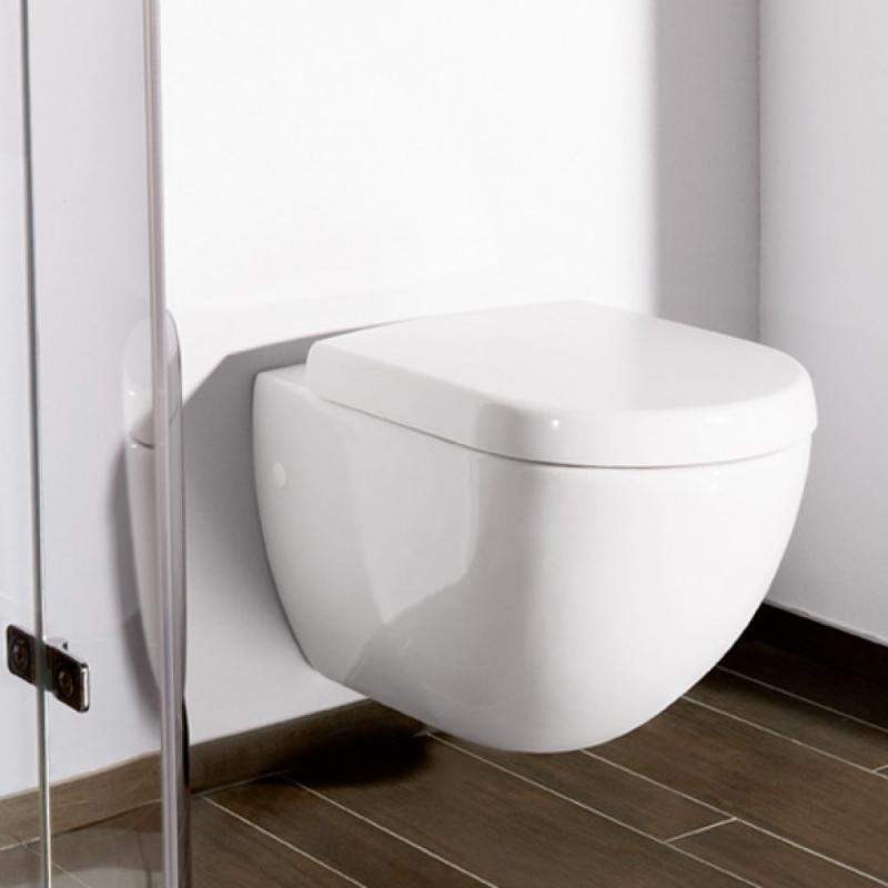 Villeroy & Boch SUBWAY, zavesné WC  hlboké splachovanie, 660010R1 s poklopom na WC