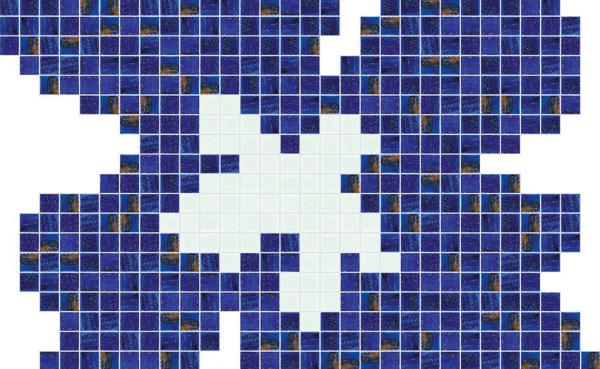 Bisazza  FIORE BLUE 20x20mm mozaika