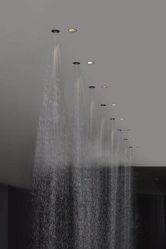 Antonio Lupi ZENIT 10 , ZENIT 11 , stropná sprcha s konštrukciou z čierného hliníka