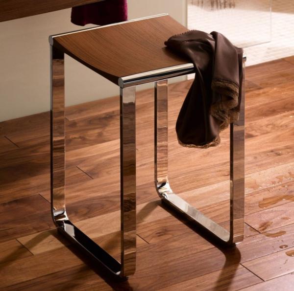 Keuco ELEGANCE stolička (nevhodná do sprchy), 340 x 469 x 365 mm , chróm/orech, 1168201006
