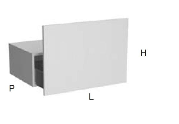 Antonio Lupi STREET, drezová skrinka tvarovaná pre sifón SLIM, frezovaná, 65X54X40 cm