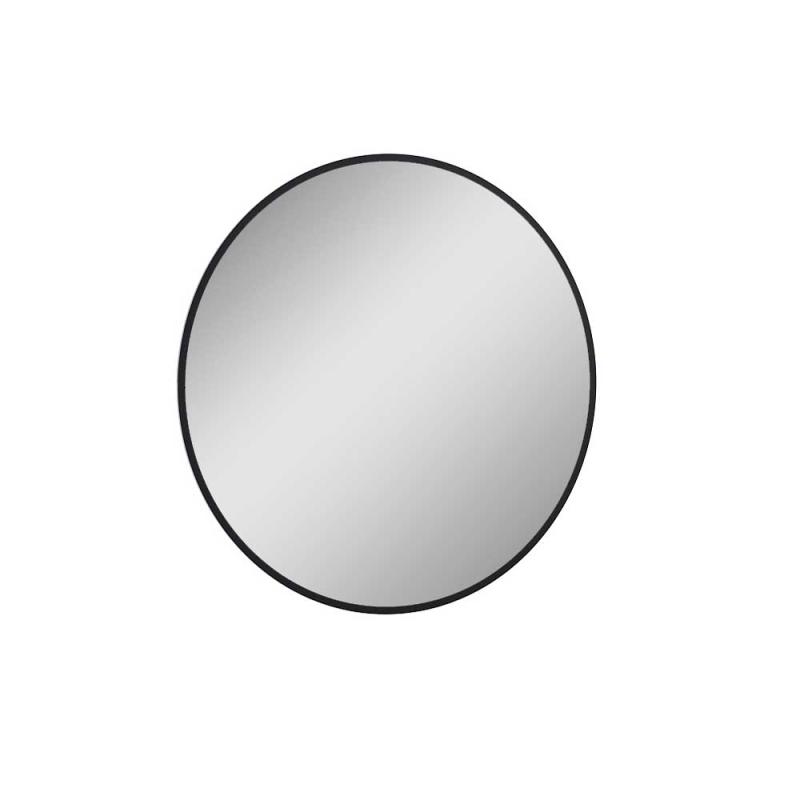 Lotosan SAND ROUND, okrúhle zrkadlo s LED podsvietením, s čiernym rámom